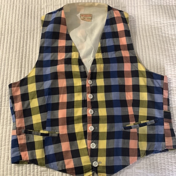 Annie Hall! Vintage 50’s/60’s cotton plaid vest. - Picture 8 of 12